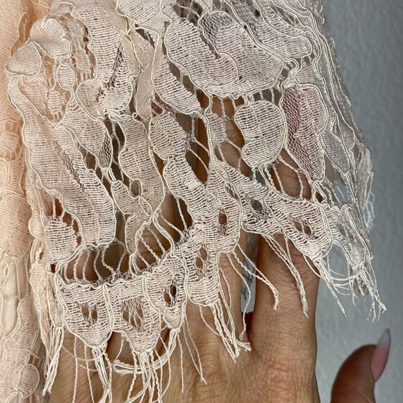 Club L Pale Pink Peach Lace Dress - Picture 7 of 9